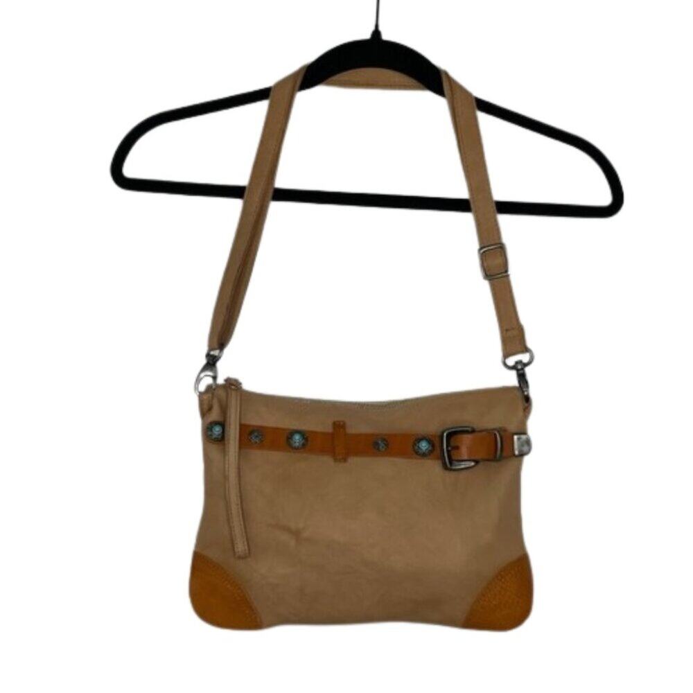 Giorgia Milani brown western crossbody bag soft leather NWOT